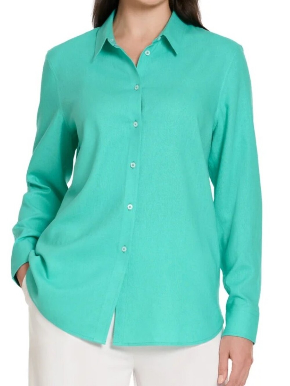 Ted Baker Teal-Green Long Sleeve Button-Down Shirt